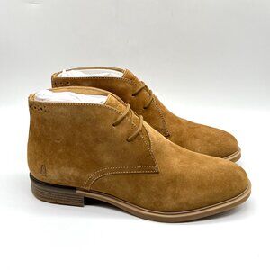 9W 9 WIDE WIDTH Hush Puppies Womens Brown Suede Leather Chukka Ankle Boots Shoes
